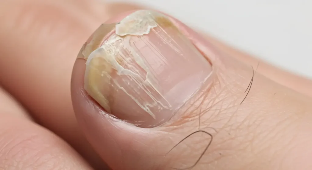 A close up scene of Brittle Nails.