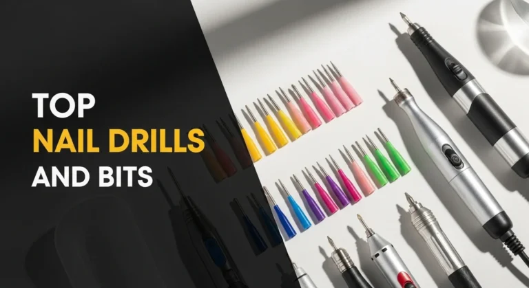 A banner image of Top Nail Drills and Bits with text info.