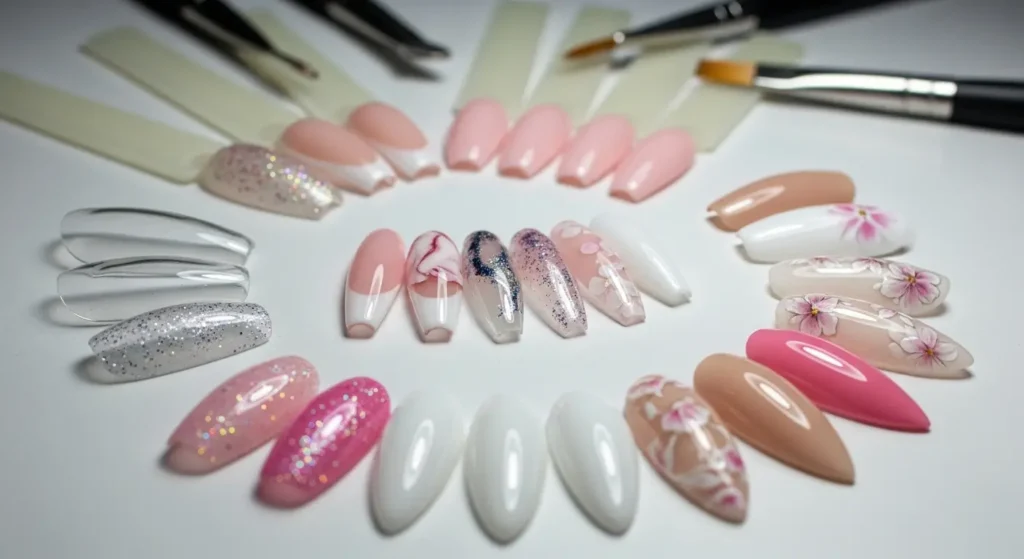 A set of nail tips